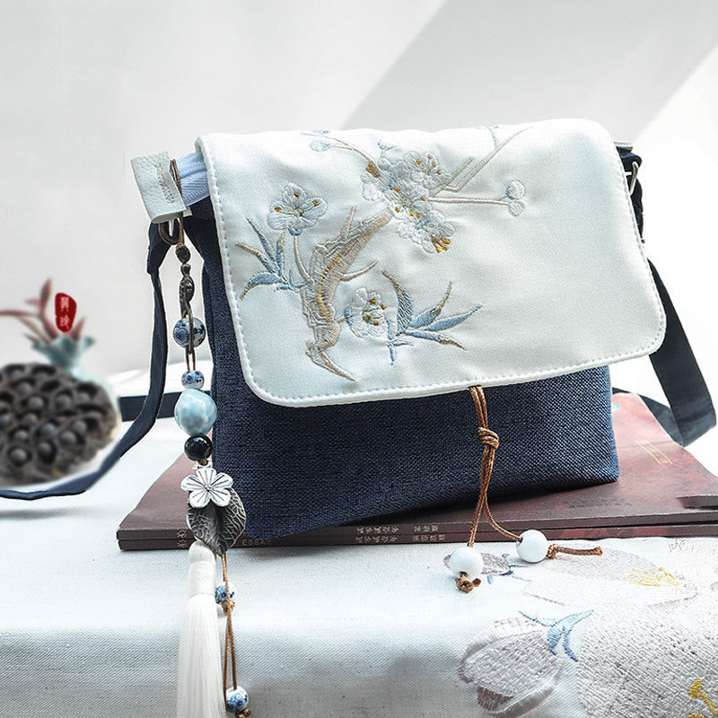 Nimara Ritual Handmade Embroidered Large Capacity Polyester Canvas Backpack