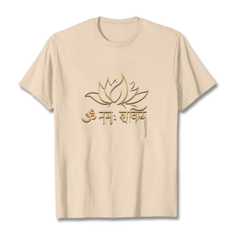Nimara Ritual Lotus Sanskrit Namah Shivaya Tee T-shirt