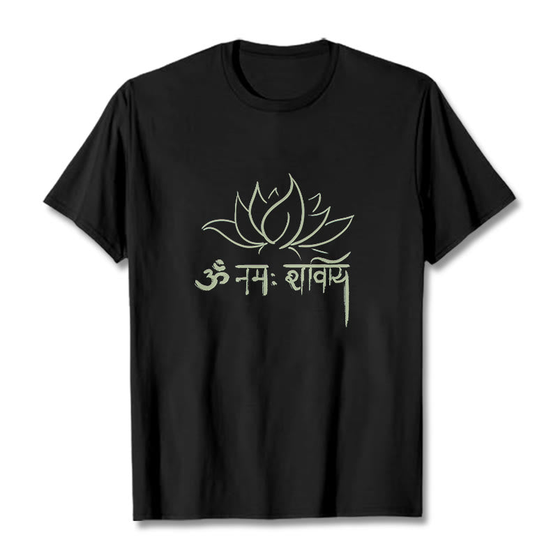 Nimara Ritual Lotus Sanskrit Namah Shivaya Tee T-shirt