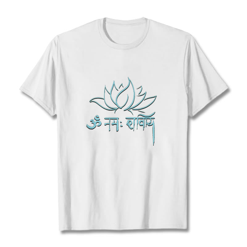 Nimara Ritual Lotus Sanskrit Namah Shivaya Tee T-shirt