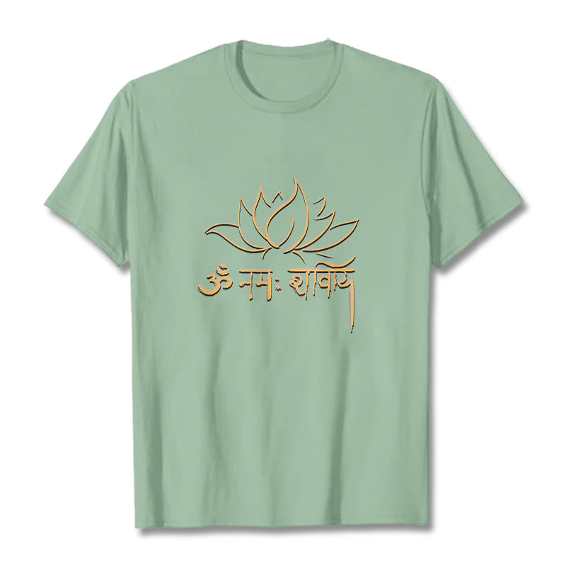 Nimara Ritual Lotus Sanskrit Namah Shivaya Tee T-shirt