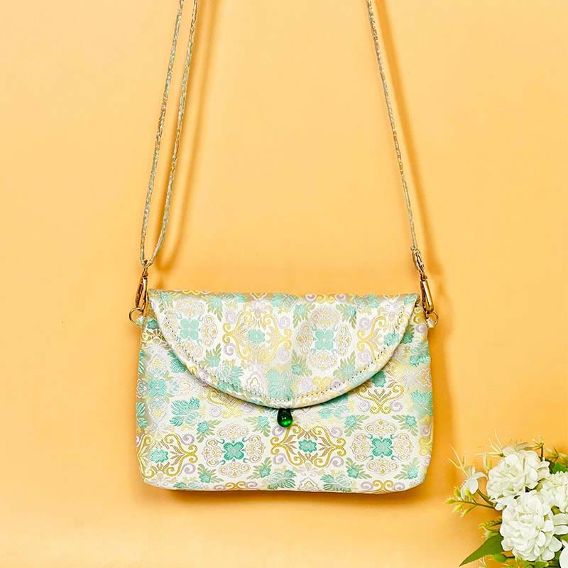 Nimara Ritual Retro Flowers Pattern Polyester Cotton Embroidery Crossbody Bag Hangbags