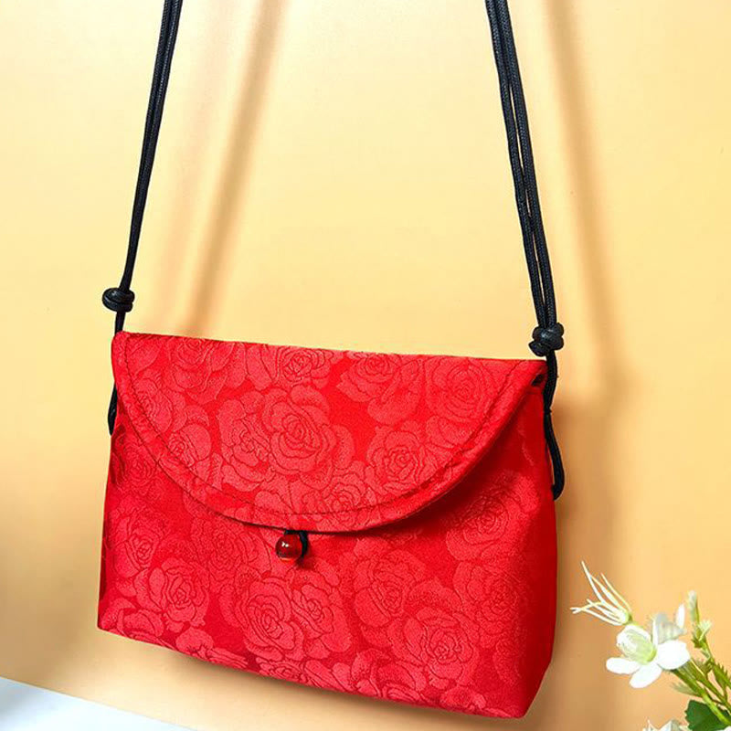 Nimara Ritual Retro Flowers Pattern Polyester Cotton Embroidery Crossbody Bag Hangbags