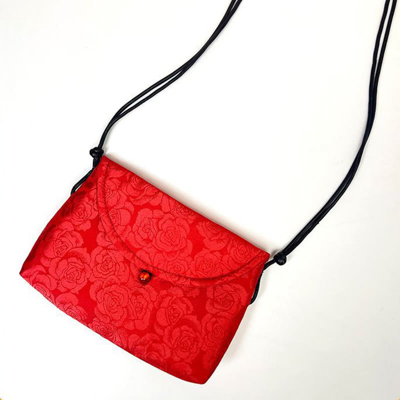 Nimara Ritual Retro Flowers Pattern Polyester Cotton Embroidery Crossbody Bag Hangbags