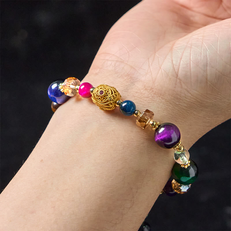 Nimara Ritual Natural Colored Tiger Eye Stone Weight Balance Bracelet