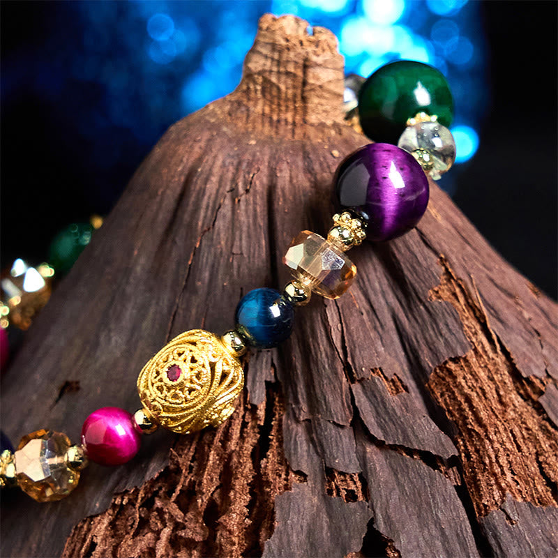 Nimara Ritual Natural Colored Tiger Eye Stone Weight Balance Bracelet