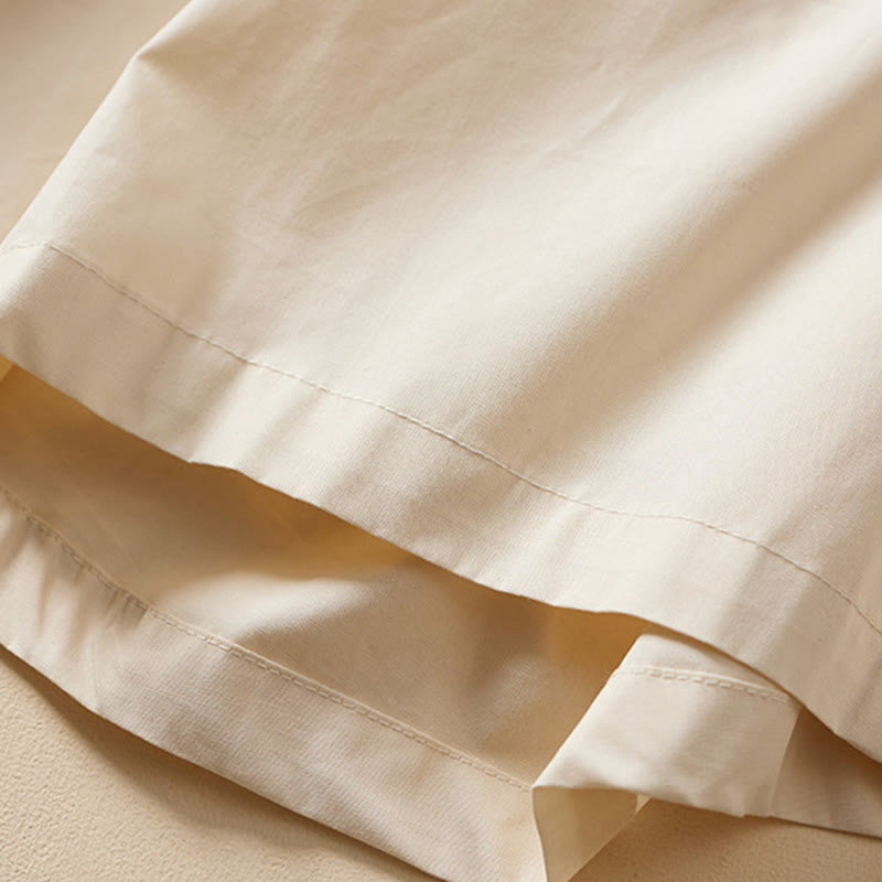 Nimara Ritual Summer Casual Irregular Design Women's Cotton Skirt With Pockets