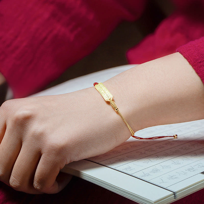Nimara Ritual 14K Gold-plated Copper Amulet Protection Red Golden Rope Bracelet