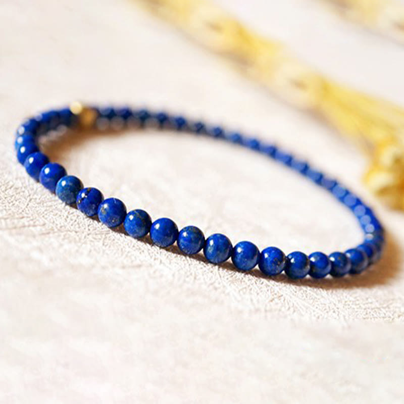 Nimara Ritual 4mm Ultra-thin Lazurite Beads Self Care Bracelet