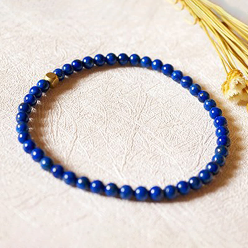 Nimara Ritual 4mm Ultra-thin Lazurite Beads Self Care Bracelet