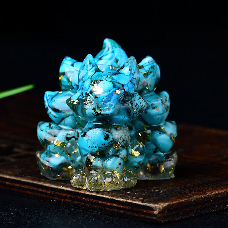 Nimara Ritual Natural Various Crystal Strawberry Quartz Amethyst Nine Tailed Fox Protection Home Decoration