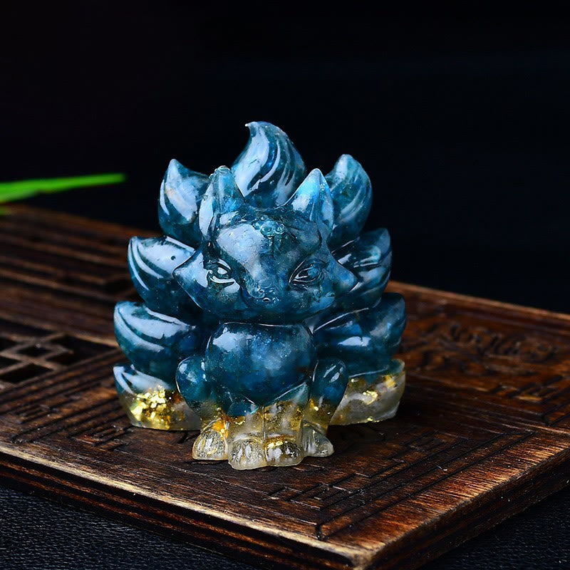 Nimara Ritual Natural Various Crystal Strawberry Quartz Amethyst Nine Tailed Fox Protection Home Decoration