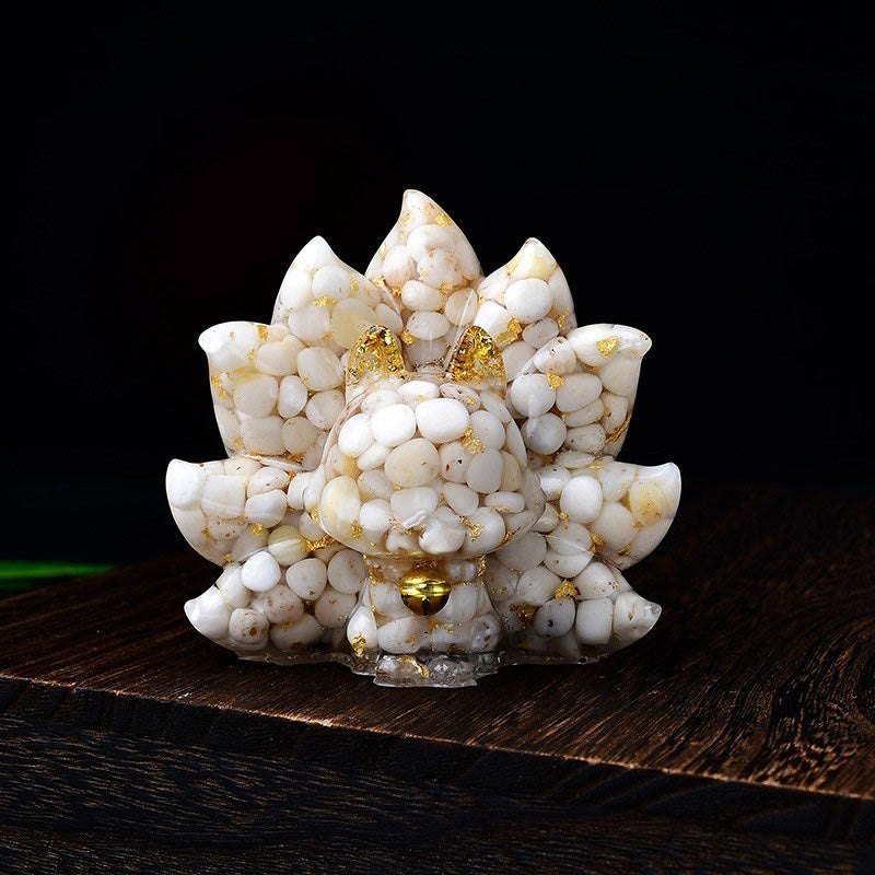 Nimara Ritual Small Various Stone Pink Crystal Citrine Amethyst Nine Tailed Fox Warmth Home Decoration