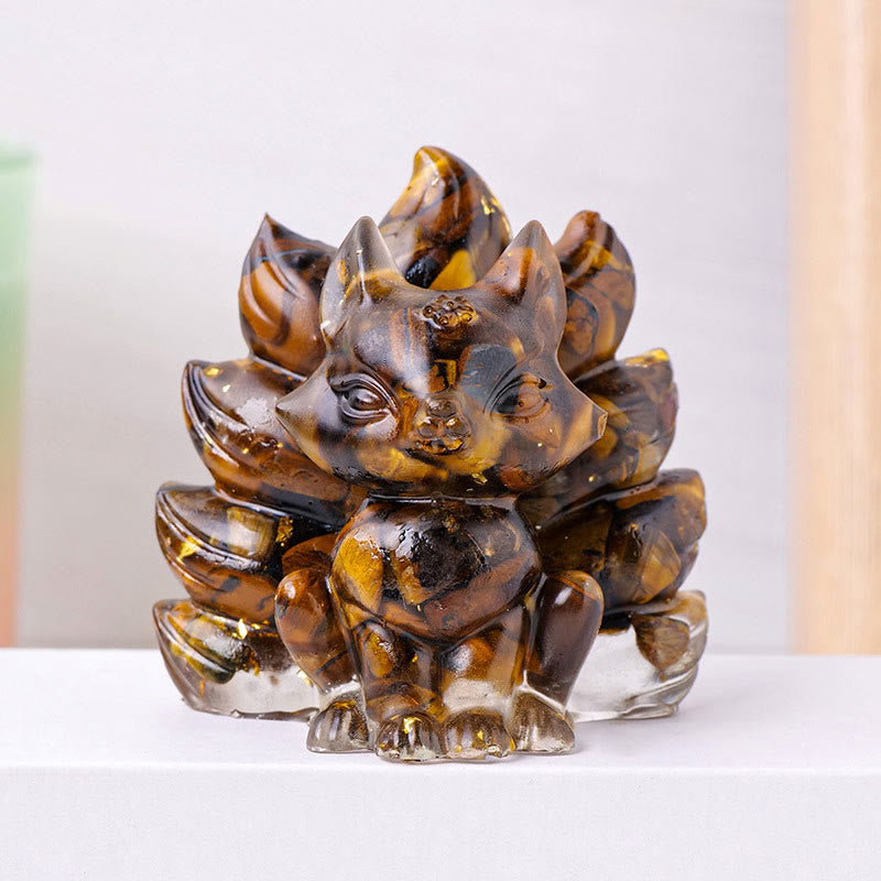 Nimara Ritual Small Various Stone Strawberry Quartz Amethyst Green Aventurine Nine Tailed Fox Healing Home Decoration