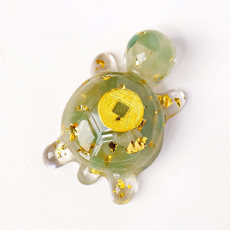 Nimara Ritual Small Various Crystal Green Aventurine Amethyst Turtle Copper Coins Luck Home Decoration