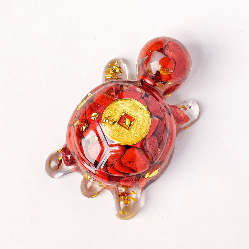 Nimara Ritual Small Various Crystal Green Aventurine Amethyst Turtle Copper Coins Luck Home Decoration