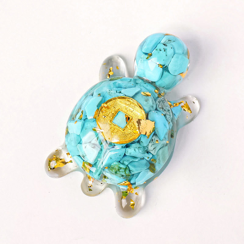Nimara Ritual Small Various Crystal Green Aventurine Amethyst Turtle Copper Coins Luck Home Decoration