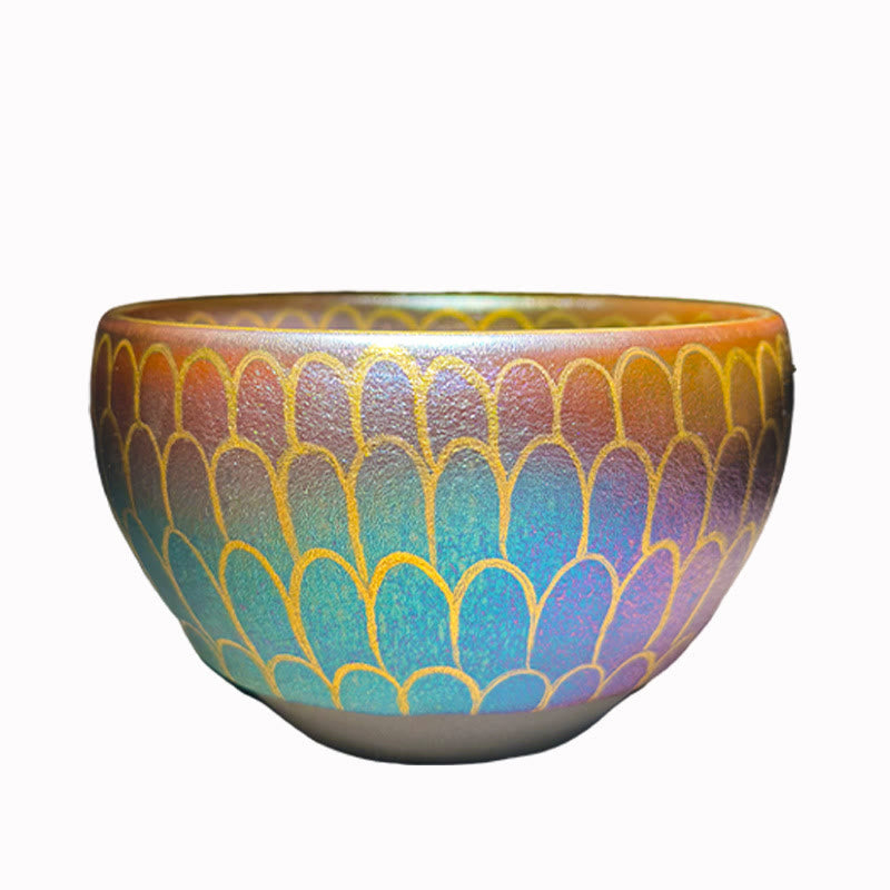Nimara Ritual Handmade Chinese Jianzhan Lotus Flower Pattern Ceramic Teacup Kung Fu Tea Cup 150ml