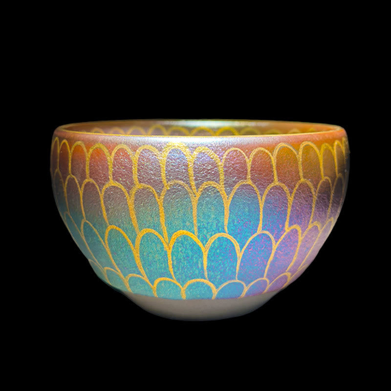 Nimara Ritual Handmade Chinese Jianzhan Lotus Flower Pattern Ceramic Teacup Kung Fu Tea Cup 150ml