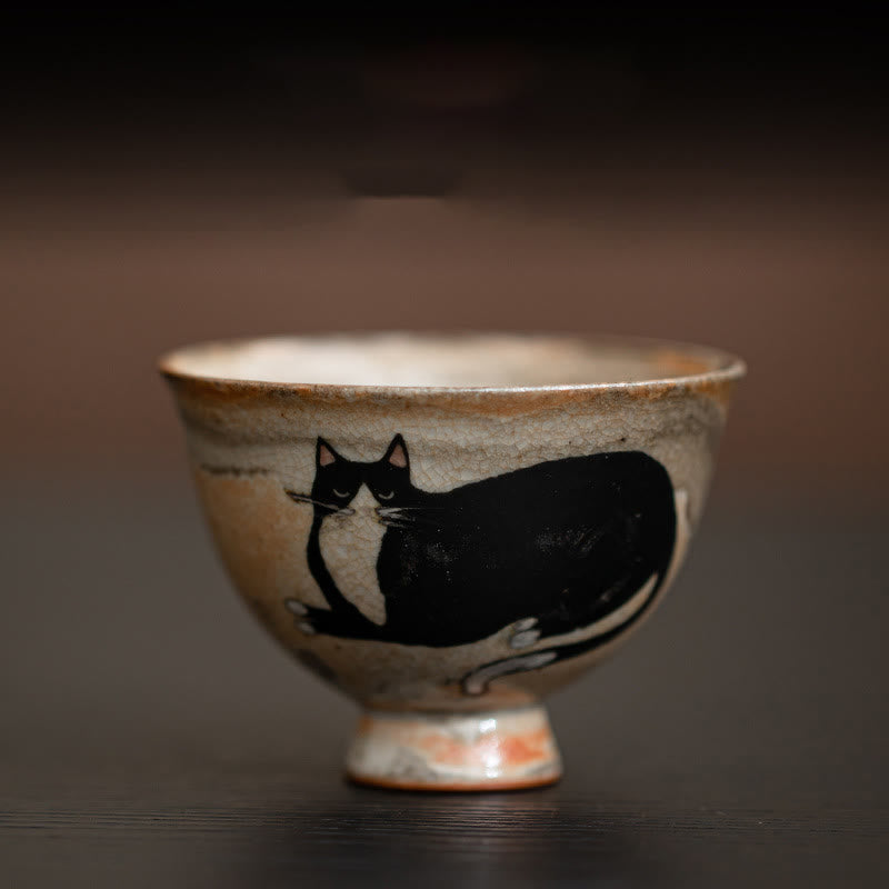Nimara Ritual Small Cute Cat Teacup Kung Fu Tea Cup 60ml