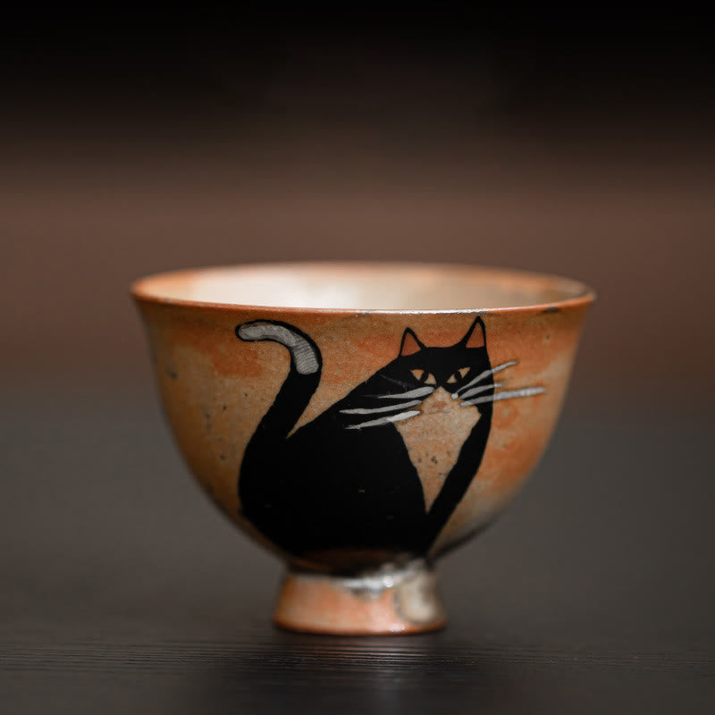 Nimara Ritual Small Cute Cat Teacup Kung Fu Tea Cup 60ml