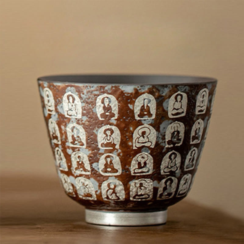 Nimara Ritual Ten Thousand Buddha Poems Teacup Kung Fu Tea Cup 100ml With Gift Box