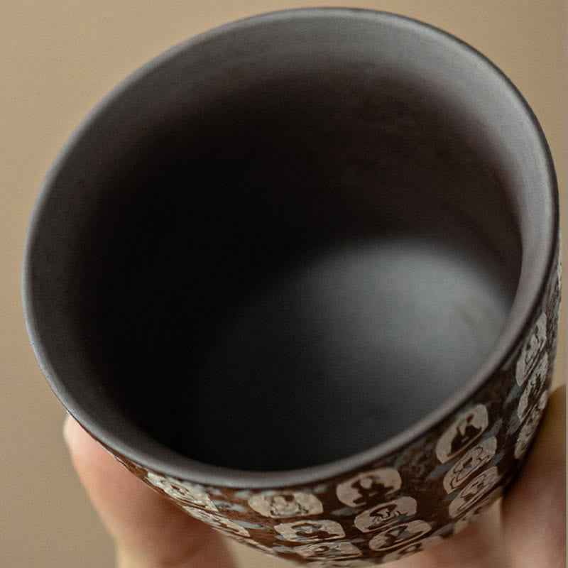 Nimara Ritual Ten Thousand Buddha Poems Teacup Kung Fu Tea Cup 100ml With Gift Box