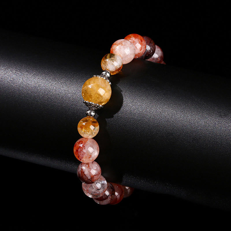 Nimara Ritual Natural Red Hematoid Quartz Beads Balance Bracelet