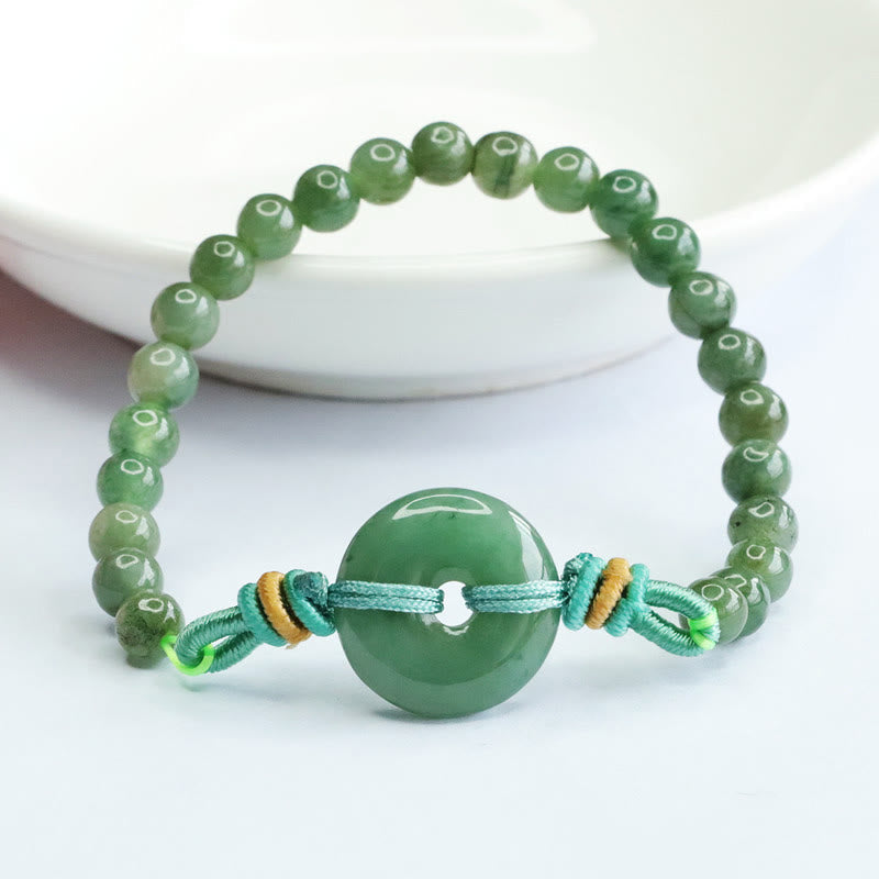 Nimara Ritual Jade Beads Peace Buckle Prosperity Bracelet