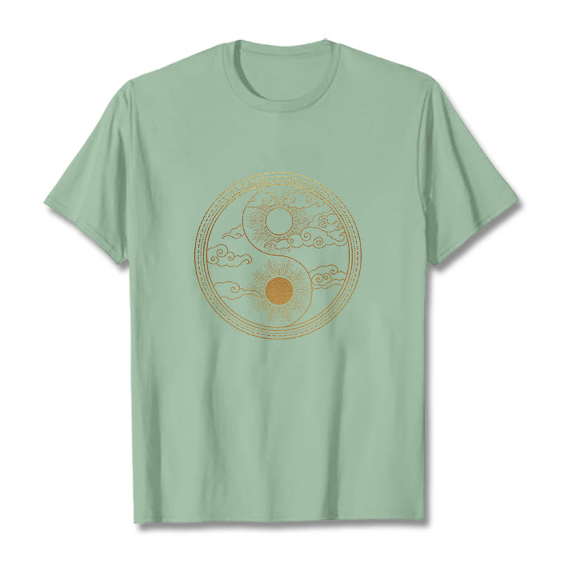 Nimara Ritual Yin Yang Sun Auspicious Clouds Tee T-shirt