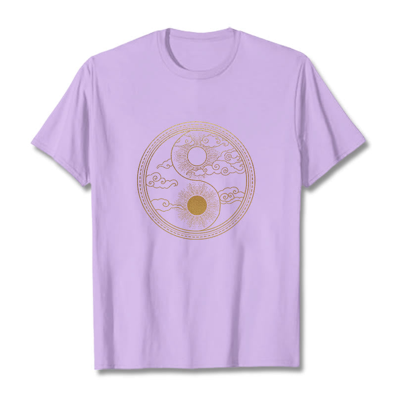 Nimara Ritual Yin Yang Sun Auspicious Clouds Tee T-shirt