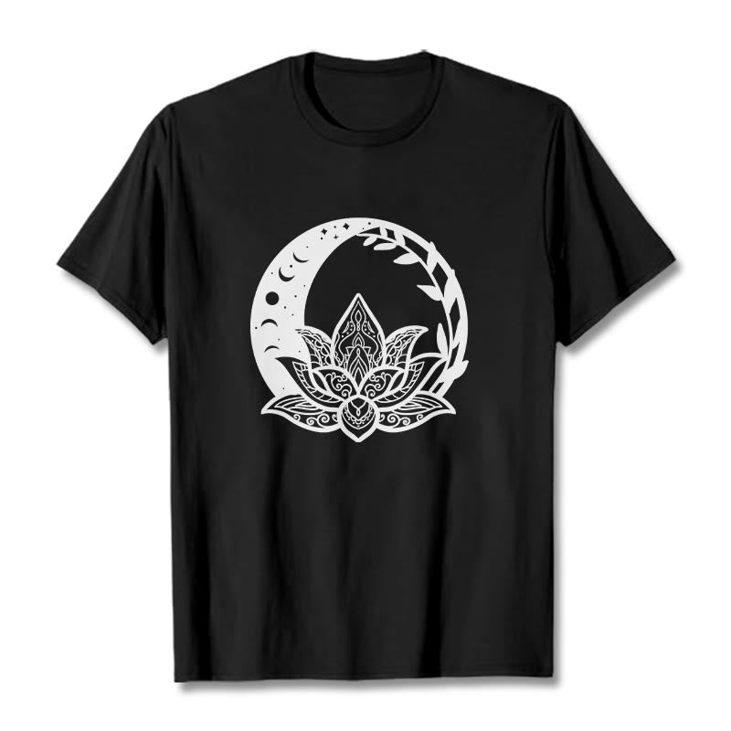 Nimara Ritual Lotus Flower Sun Moon Intertwining Vines Tee T-shirt
