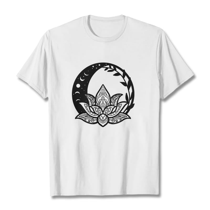 Nimara Ritual Lotus Flower Sun Moon Intertwining Vines Tee T-shirt