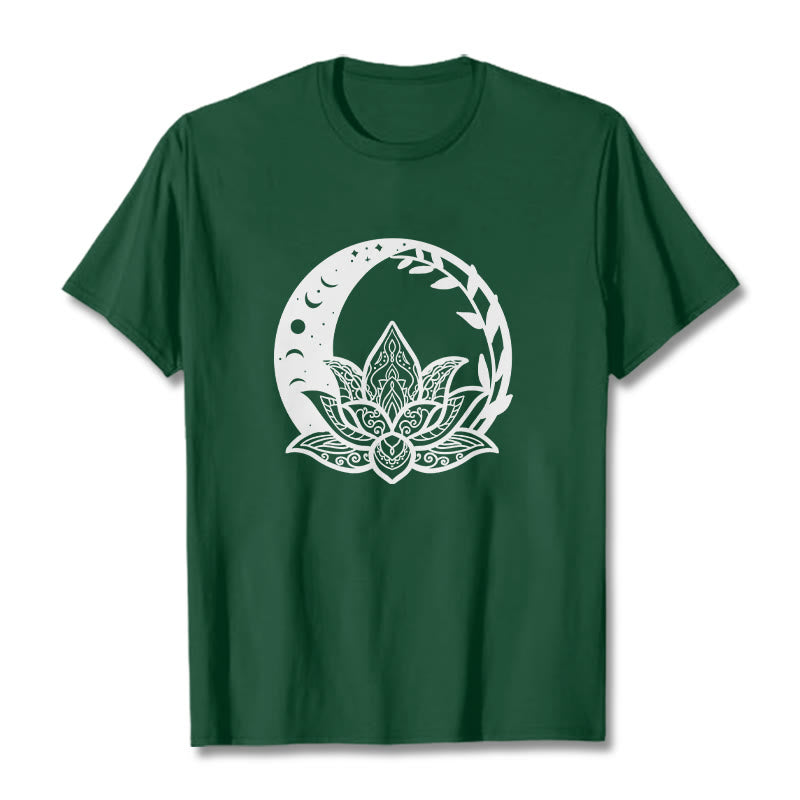Nimara Ritual Lotus Flower Sun Moon Intertwining Vines Tee T-shirt