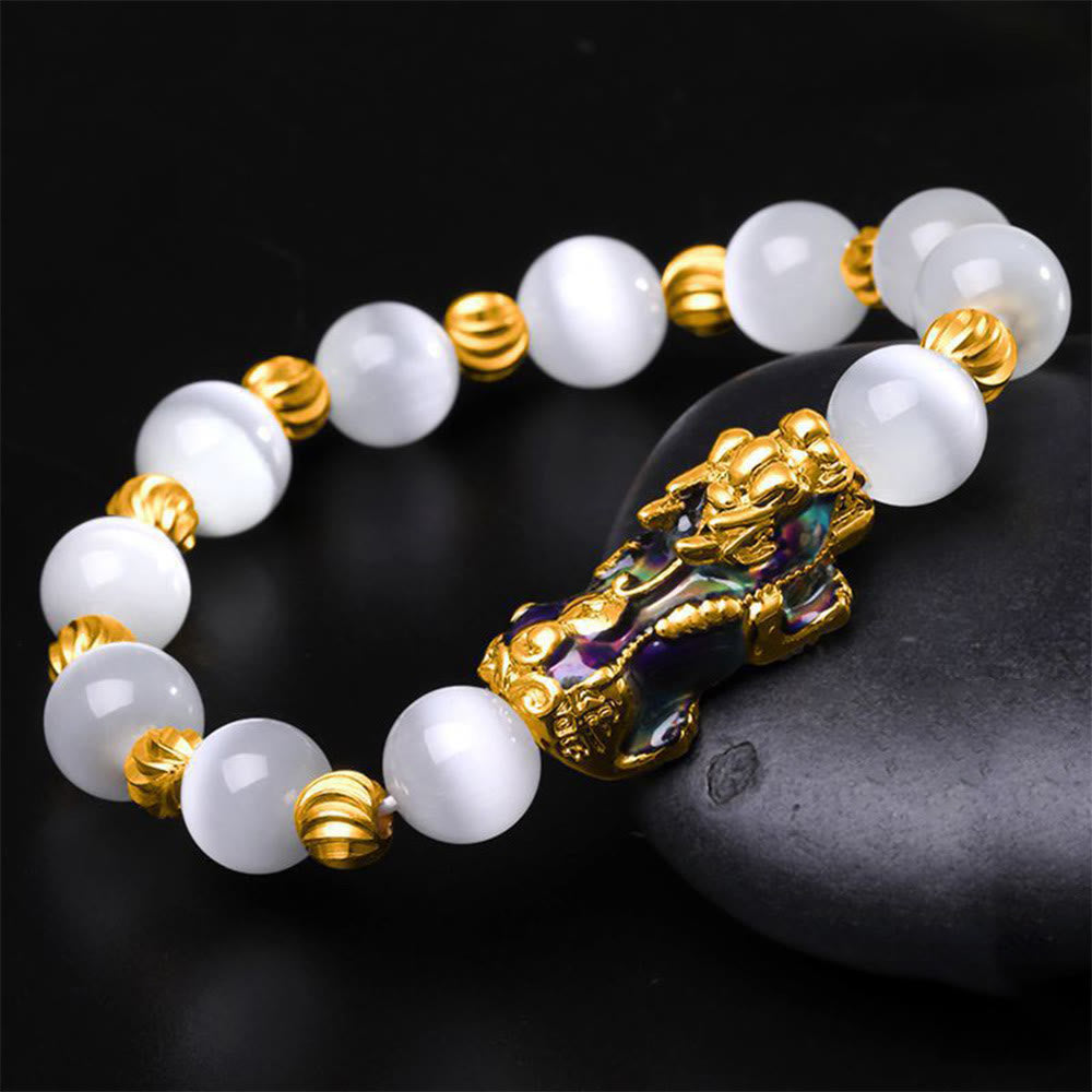 Nimara Ritual Cat Eye Color Change PiXiu Support Bracelet