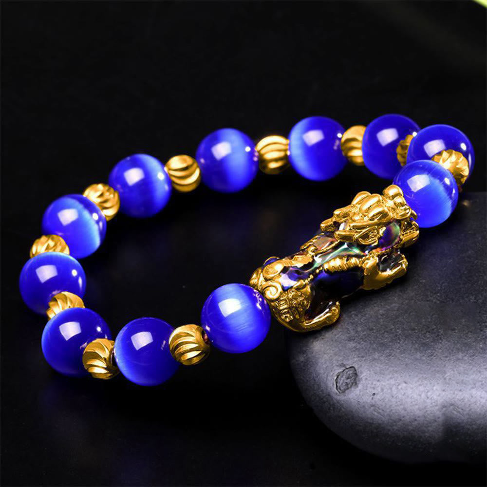 Nimara Ritual Cat Eye Color Change PiXiu Support Bracelet
