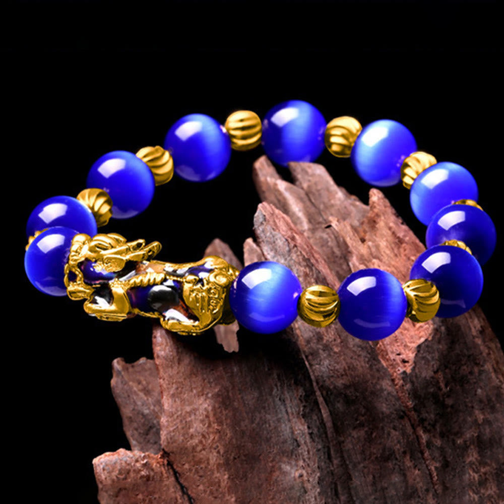 Nimara Ritual Cat Eye Color Change PiXiu Support Bracelet