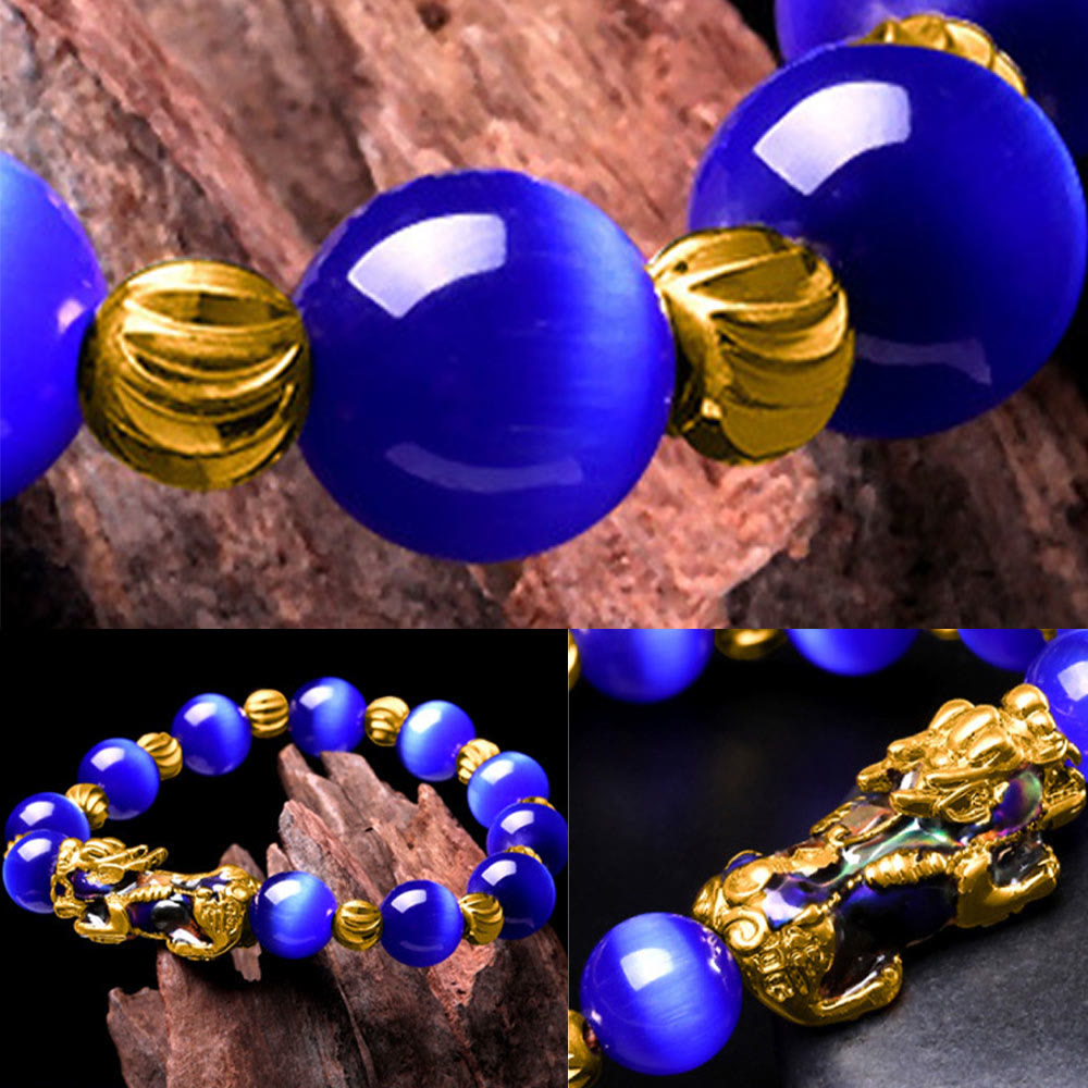 Nimara Ritual Cat Eye Color Change PiXiu Support Bracelet