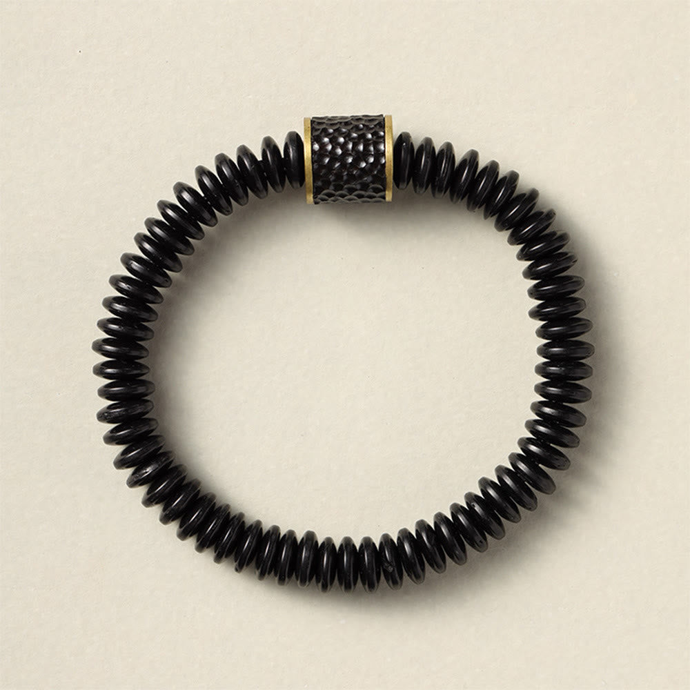 Nimara Ritual Tibetan Coconut Shell Auspicious Clouds Positive Bracelet