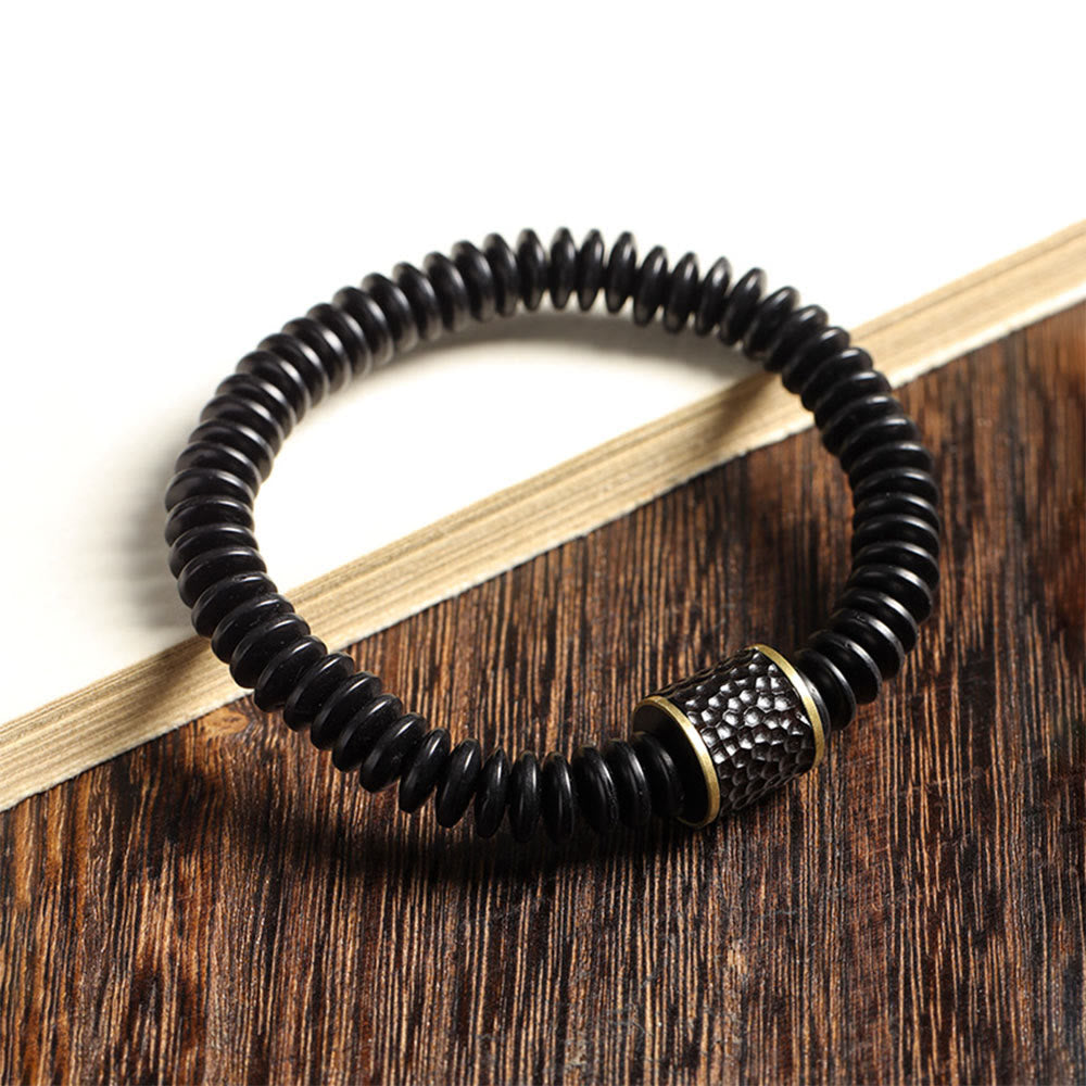 Nimara Ritual Tibetan Coconut Shell Auspicious Clouds Positive Bracelet