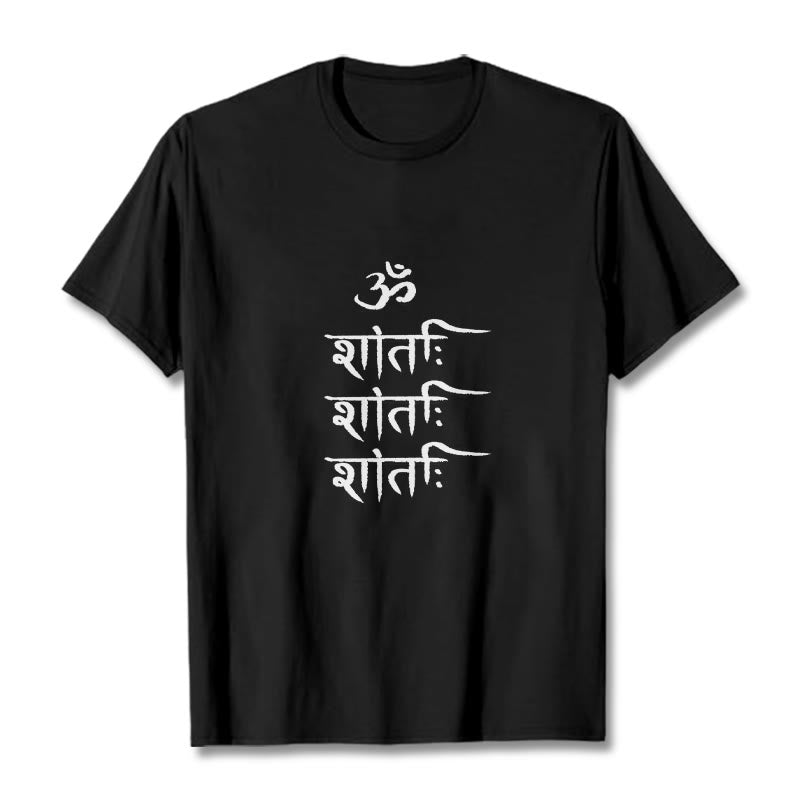 Nimara Ritual OM MANTRA Sanskrit Pattern Tee T-shirt