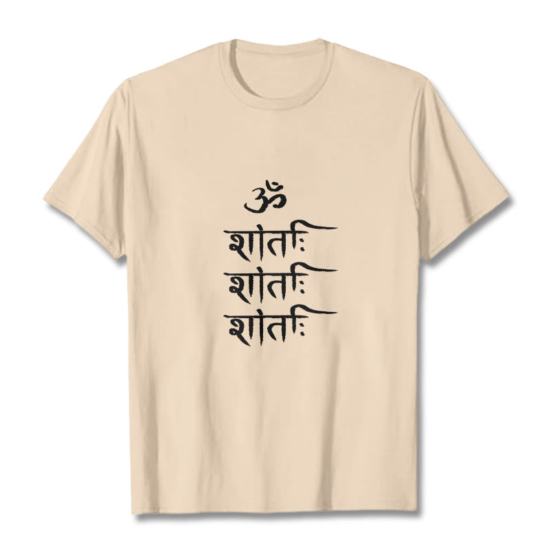 Nimara Ritual OM MANTRA Sanskrit Pattern Tee T-shirt