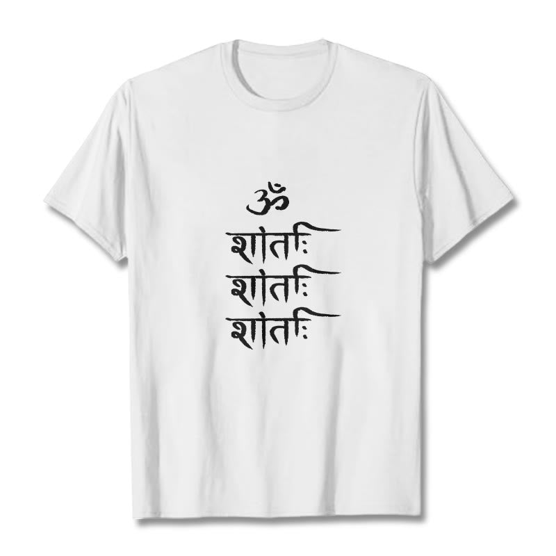 Nimara Ritual OM MANTRA Sanskrit Pattern Tee T-shirt