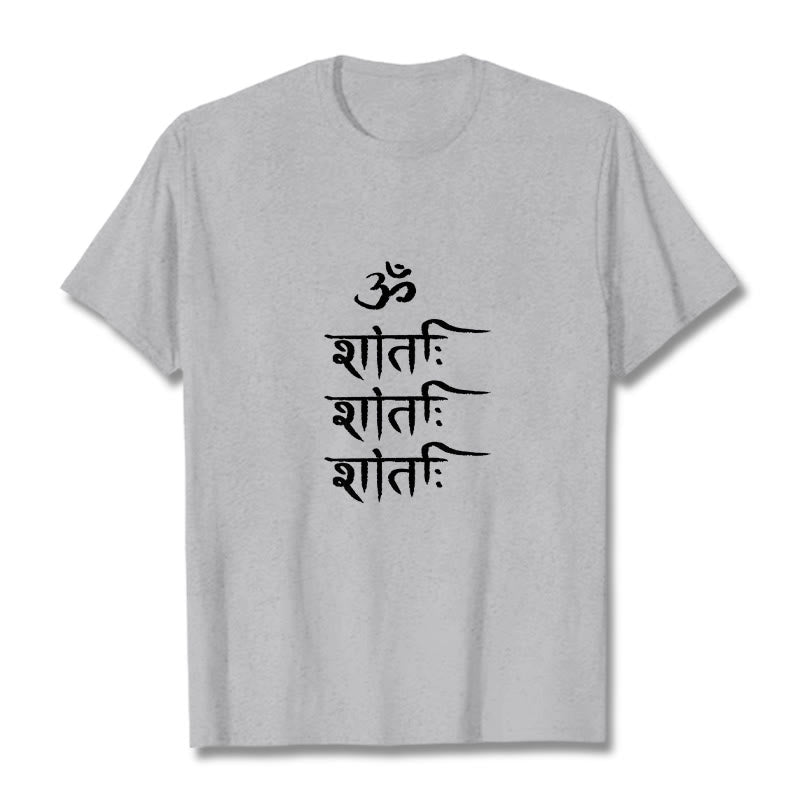 Nimara Ritual OM MANTRA Sanskrit Pattern Tee T-shirt