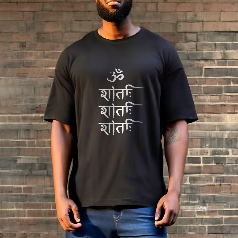 Nimara Ritual OM MANTRA Sanskrit Pattern Tee T-shirt