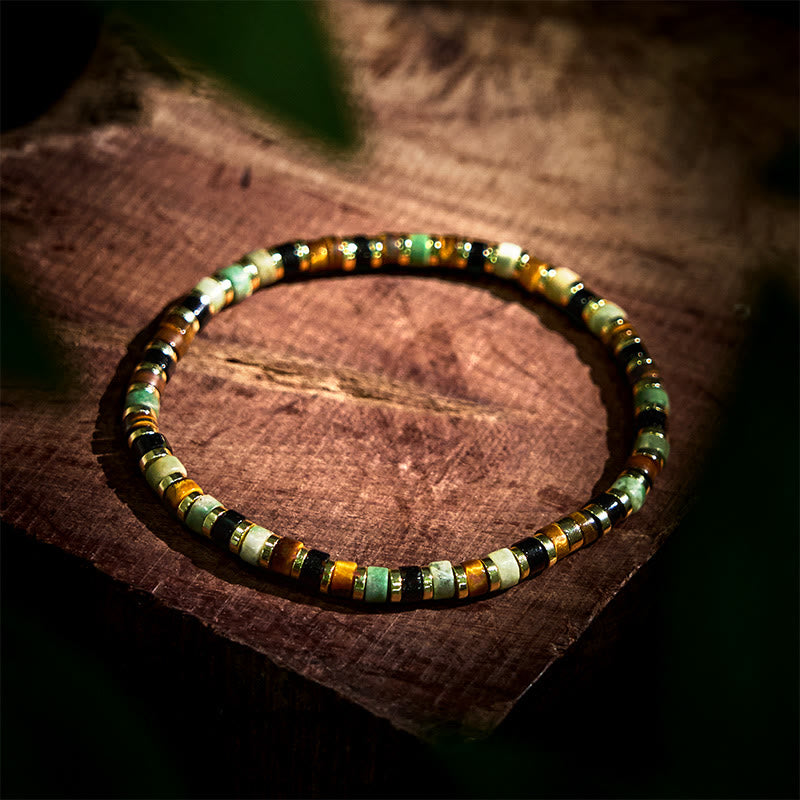 Support and Powerful Natural Hematite Tiger Eye Stones Bracelet
