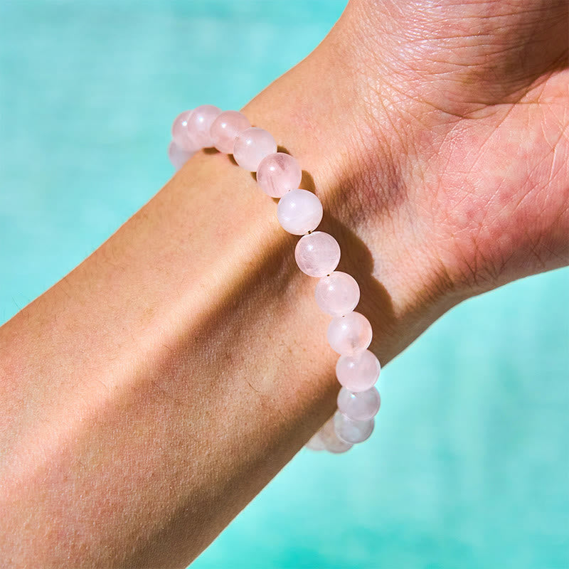 Nimara Ritual Natural Pink Crystal Beads Peace Buckle Self-acceptance Bracelet