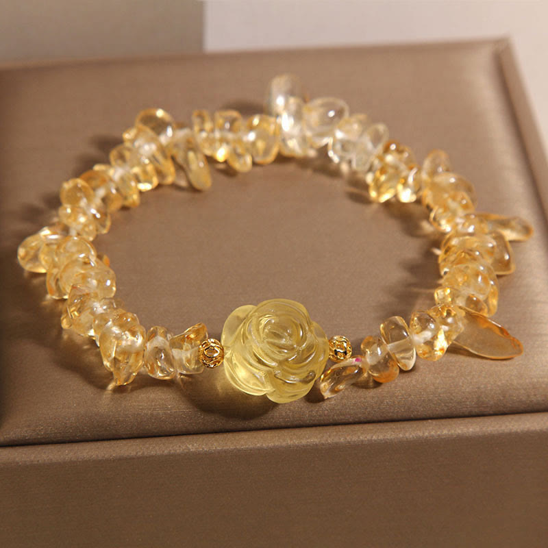 Nimara Ritual Natural Citrine Irregular Bead Petals Pleasure Bracelet