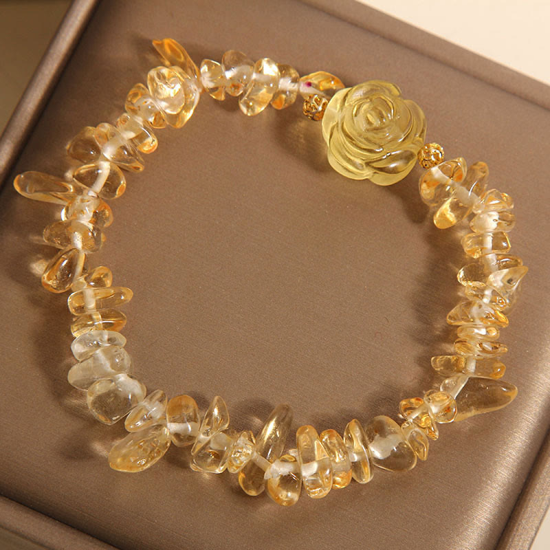 Nimara Ritual Natural Citrine Irregular Bead Petals Pleasure Bracelet