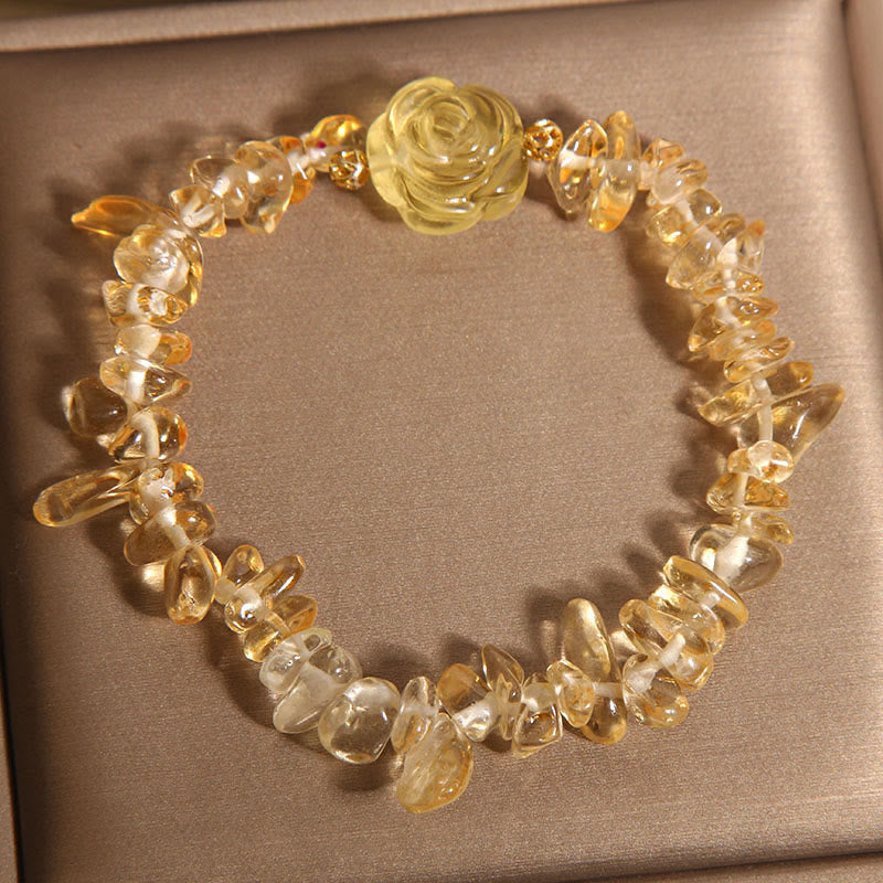 Nimara Ritual Natural Citrine Irregular Bead Petals Pleasure Bracelet